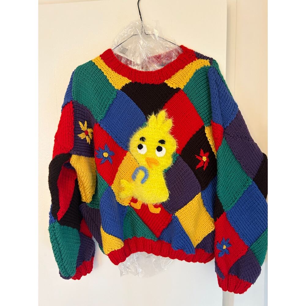 ERL PATCHWORK SWEATER SIZE MEDIUM NWT - image 1